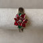 Christmas Secret Poinsettia Vintage Cuff Watch