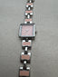 Y2k Light Pink Sterling Silver Square Watch