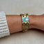 Abalone Modern Arenix Brown Leather and Gold Watch