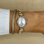 Women's Two-Tone Quartz Watch – Gold & Silver Elephant Link Band