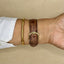 Vintage Lorus Mickey Mouse Watch – Gold-Tone Case with Brown Leather Strap * Disney Collectible
