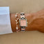 Y2k Light Pink Sterling Silver Square Watch