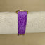 Aremix Women’s Floral Enamel Watch – Purple Leather Strap & Gold-Tone Case