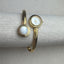 Art Deco Pearlized White, Vintage McCuff Gold Cuff Bracelet
