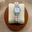 Feminine Elegant Two Tone Rectangular Diamond Gruen Watch