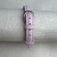 1990's Preppy Vintage Pearlized Opaque Pink & Silver Leather Timex