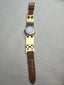 Abalone Modern Arenix Brown Leather and Gold Watch