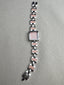 Y2k Light Pink Sterling Silver Square Watch
