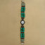Geneva Women's Vintage-Style Beaded Quartz Watch – Turquoise Accents