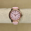 Classic Pink Leather and Gold Watch