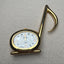 Vintage Musical Note Quartz Desk Clock – Gold Tone “Do Re Mi” Solfège Music Symbol Timepiece