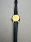 Designer Gucci Black Leather and Gold Roman Numeral