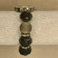 Adrienne Vittadini Beaded Stretch Watch β Crystal Accent Face β Statement Bracelet Watch β Bold Black & Gold Chunky Jewelry β Quartz