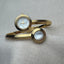 Art Deco Pearlized White, Vintage McCuff Gold Cuff Bracelet