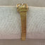 Vintage Bulova Gold-Tone Quartz Watch – Square Case with Textured Expansion Band – Classic 1980s Women’s Wristwatch – Swiss Movement