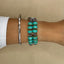 Geneva Women's Vintage-Style Beaded Quartz Watch – Turquoise Accents
