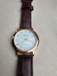 Gentlemen's Mreurio Rose Gold and Brown Leather Wrist Watch