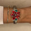 Christmas Secret Poinsettia Vintage Cuff Watch