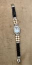 Feminine Elegant Two Tone Rectangular Diamond Gruen Watch