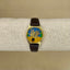 Vintage Bowling Watch ā Animated Bowling Pins & Ball Design ā Retro Novelty Wristwatch ā Gold Tone Case with Brown Leather Strap