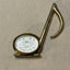 Vintage Musical Note Quartz Desk Clock – Gold Tone “Do Re Mi” Solfège Music Symbol Timepiece