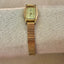 Vintage Lorus Women’s Gold-Tone Quartz Watch – Rectangular Case – Stretch Expansion Band – Classic 80s/90s Retro Timepiece