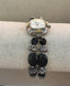 Geneva Silver & Black Vintage Y2K Statement Beaded Watch