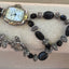 Geneva Silver & Black Vintage Y2K Statement Beaded Watch
