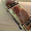 Two-Tone Cable Cuff Quartz Watch – Gold & Silver Stripe Band – Minimal White Dial – Gloss Gold Hands – Statement Wristwear