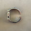 Two-Tone Cable Cuff Quartz Watch – Gold & Silver Stripe Band – Minimal White Dial – Gloss Gold Hands – Statement Wristwear