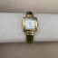 Embassy by Gruen Vintage Gold Watch | Square Mother of Pearl Dial | Olive Green Textured Band | Grace Dreams Vintage