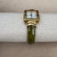 Embassy by Gruen Vintage Gold Watch | Square Mother of Pearl Dial | Olive Green Textured Band | Grace Dreams Vintage