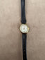 Vintage Timex Gold Watch | Mother of Pearl Face | Black Leather Band | Grace Dreams Vintage