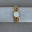 Vintage Geneva Quartz Women’s Watch – Textured Gold Tone Bracelet, Statement Retro Timepiece