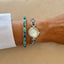 Natural Black Pearl and Diamond Bracelet Watch
