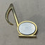 Unique Desk Clock, Brass Music Note with Pearlized Face