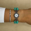 Geneva Women's Vintage-Style Beaded Quartz Watch – Turquoise Accents