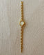 Dainty Vintage Crystal Gold Tone Feminine Watch