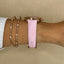 Classic Pink Leather and Gold Watch