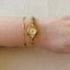 Dainty Vintage Crystal Gold Tone Feminine Watch