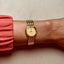 Luxurious Swiss Sparkly Gloss Gold University Watch