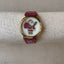 Vintage Santa Claus Christmas Watch | Glitter Holiday Gold-Tone Watch | Red Band Christmas Accessory