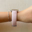 Y2K Pink Leather Mother of Pearl Crystal Wristwatch