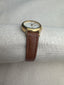 Sleek Elegant Dainty Alba Brown Leather Marchioness Watch