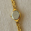 Dainty Vintage Crystal Gold Tone Feminine Watch