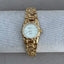 Vintage Geneva Quartz Women’s Watch – Textured Gold Tone Bracelet, Statement Retro Timepiece