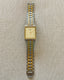 Rectangular Men's Vintage Seiko Two Tone Wristwatch