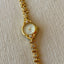 Dainty Vintage Crystal Gold Tone Feminine Watch