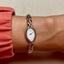 Beautiful Two Tone Tisse Diamond Oval Bracelet Watch