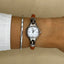 Vintage Ecclissi Sterling Silver Watch – Women's Leather Band Quartz Watch – Mother of Pearl Dial – Southwestern Style – Unique Gift